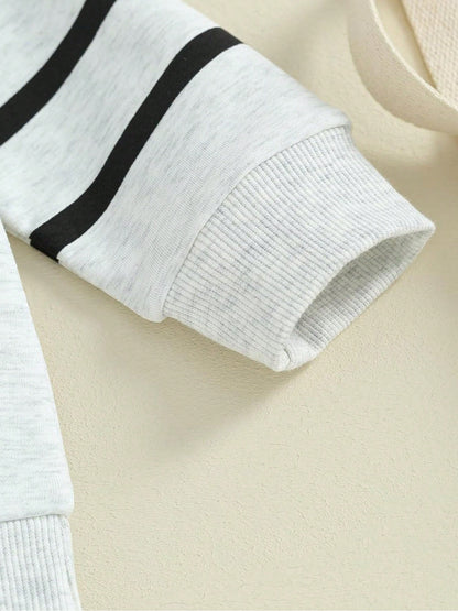 Easisim Toddler Baby Boy Rugby Outfit Long Sleeve Football Print Sweatshirt Top Pants Set Sweatsuit 2Pcs Infant Fall Winter Clothes
