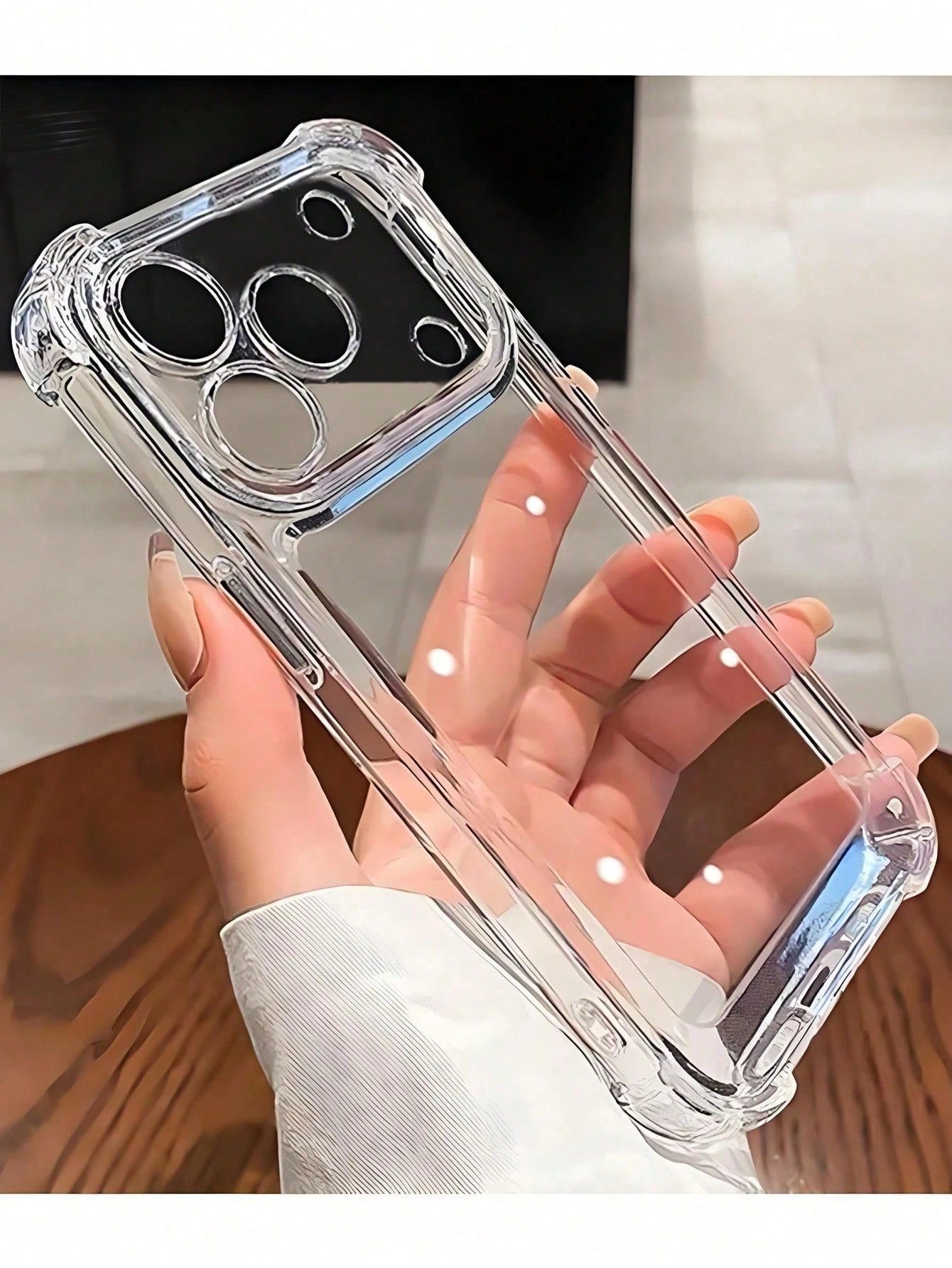 Easypie Selection 1pc Minimalist Reinforced Airbag Corner TPU Phone Protective Case, Compatible With I17/17 Pro/16/16 Pro Max/15/14/13/12/11/X/8/7 Series, S24/S23/S22/A05/A04/A03 Series, Birthday Gift