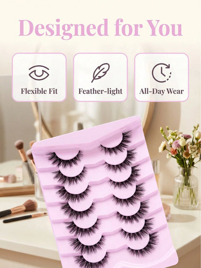 ELAE Lash Clusters D Curl, 168 Pcs Wispy Individual Lashes, 8-16mm Mixed Length DIY Cluster Eyelashes, 14 Rows Spiky False Lashes For At-Home Lash Extension Look