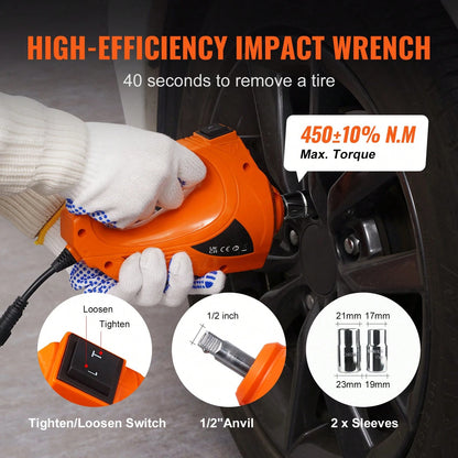 Electric Car Jack, 3 Tons/6600 Lbs Scissor Jack With Electric Impact Wrench, 12V Car Jack With Double Saddles With Remote Control, Portable Car Jack Lifting For Sedan, SUV, Truck Tire Change