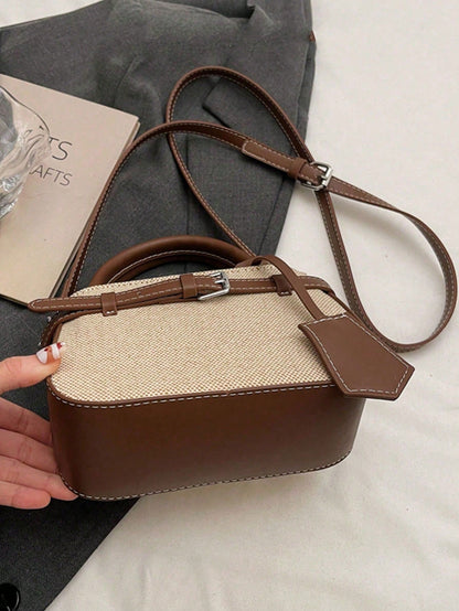 Elegant Ladies Handbag Featuring Textured Woven Surface Adjustable Strap, Fashion Accessory For Work, Travel And Weekend Styling