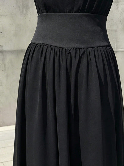 Elegant Women's Chiffon Skirt With Elastic Waist And Lining, Suitable For Professional Attire, Back To School, Street Wear, Vacation And Casual Wear, Women's Summer And Autumn Clothing