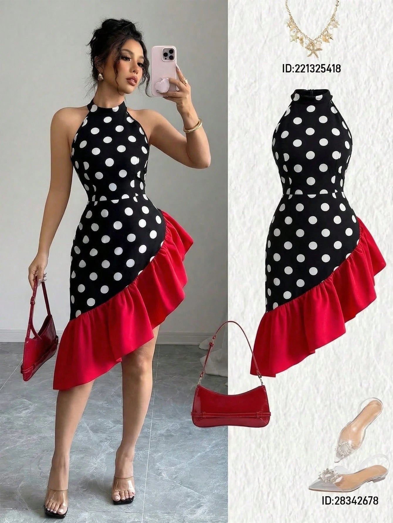 Elenzga Women Sleeveless Asymmetrical Hem Elegant Sexy Dress