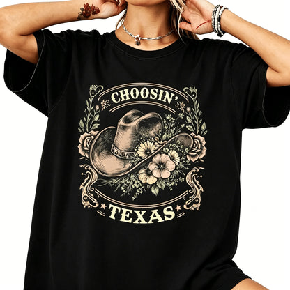 Ella Choosin' Texas T-Shirt, Lone Star State Of Mind Tee, Vintage Country Music Merch, Retro Western Cowboy Shirt