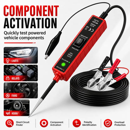 EM285 Circuit Probe Tester 6-24V Automotive Electrical Tester Voltage Polarity Detector Short Circuit Detector Car Repair Diagnostic Tool