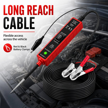 EM285 Circuit Probe Tester 6-24V Automotive Electrical Tester Voltage Polarity Detector Short Circuit Detector Car Repair Diagnostic Tool