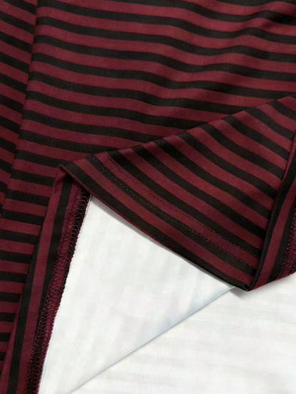 EMERY ROSE Women's Casual Striped Long Sleeve T-Shirt, Autumn