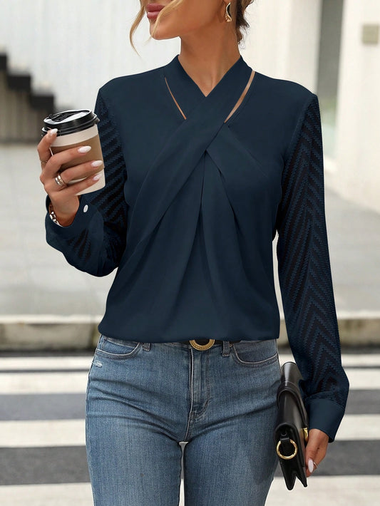 EMERY ROSE Women's Long Sleeve Shirt Fall Cloth For Women