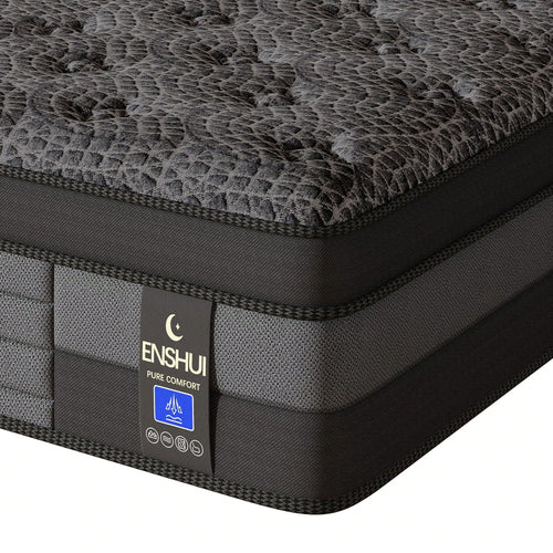 ENSHUI 12/14 Inch Twin Full Queen King Size Mattress 2026 Upgraded Hybrid Cooling Gel Memory Foam & Pocket Coils, Medium Firm Mattress In A Box For Back Neck Pain Relief, Motion Isolation, Edge Suppor