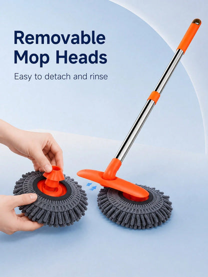 Ergonomic Mop With 360 Rotating Heads To Reduce Back Strain Fluffy Chenille Exterior Cleaning Pole For Auto Enthusiasts Sleek Wash Broom Perfect For Removing Dust Dirt From RVs Trucks SUVs Surfaces Ho