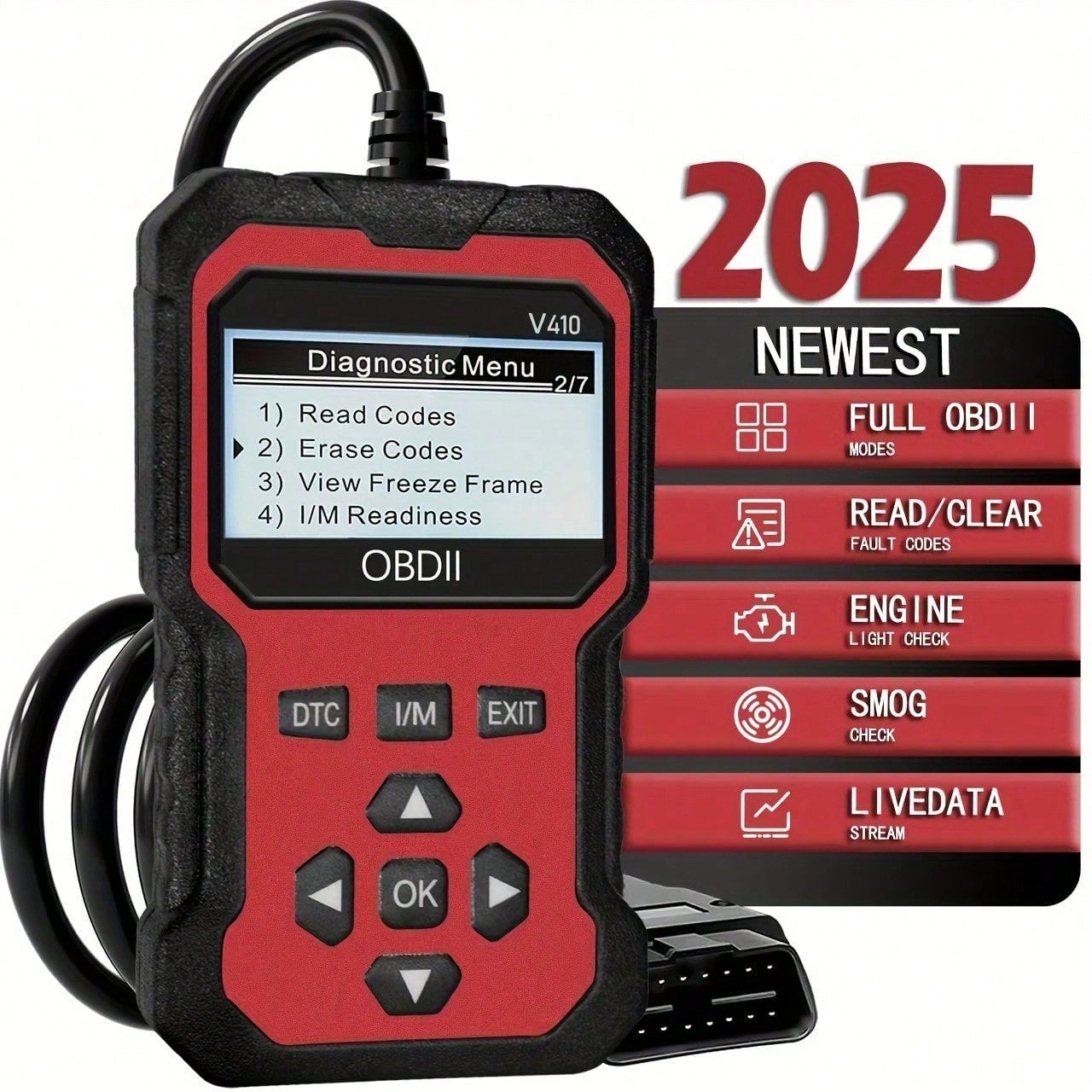 Escáner Obd Ii Universal Mejorado, Lector De Códigos De Fallos De Motor De Coche, Herramienta De Escaneo De Diagnóstico, Lectura Y Códigos De Error Claros Para 1996 O