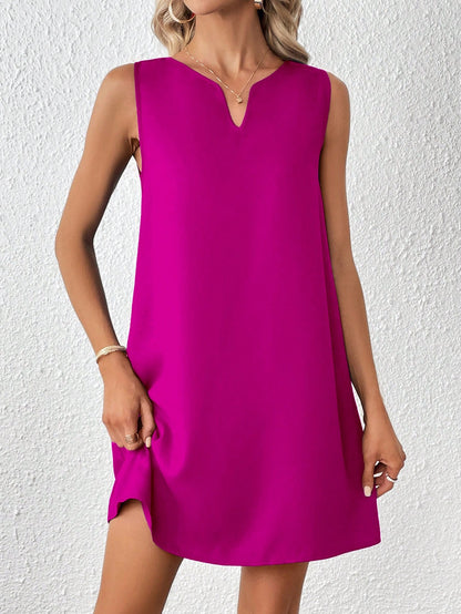 Essnce Notched Neckline Sleeveless Tank Dress