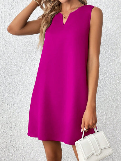 Essnce Notched Neckline Sleeveless Tank Dress