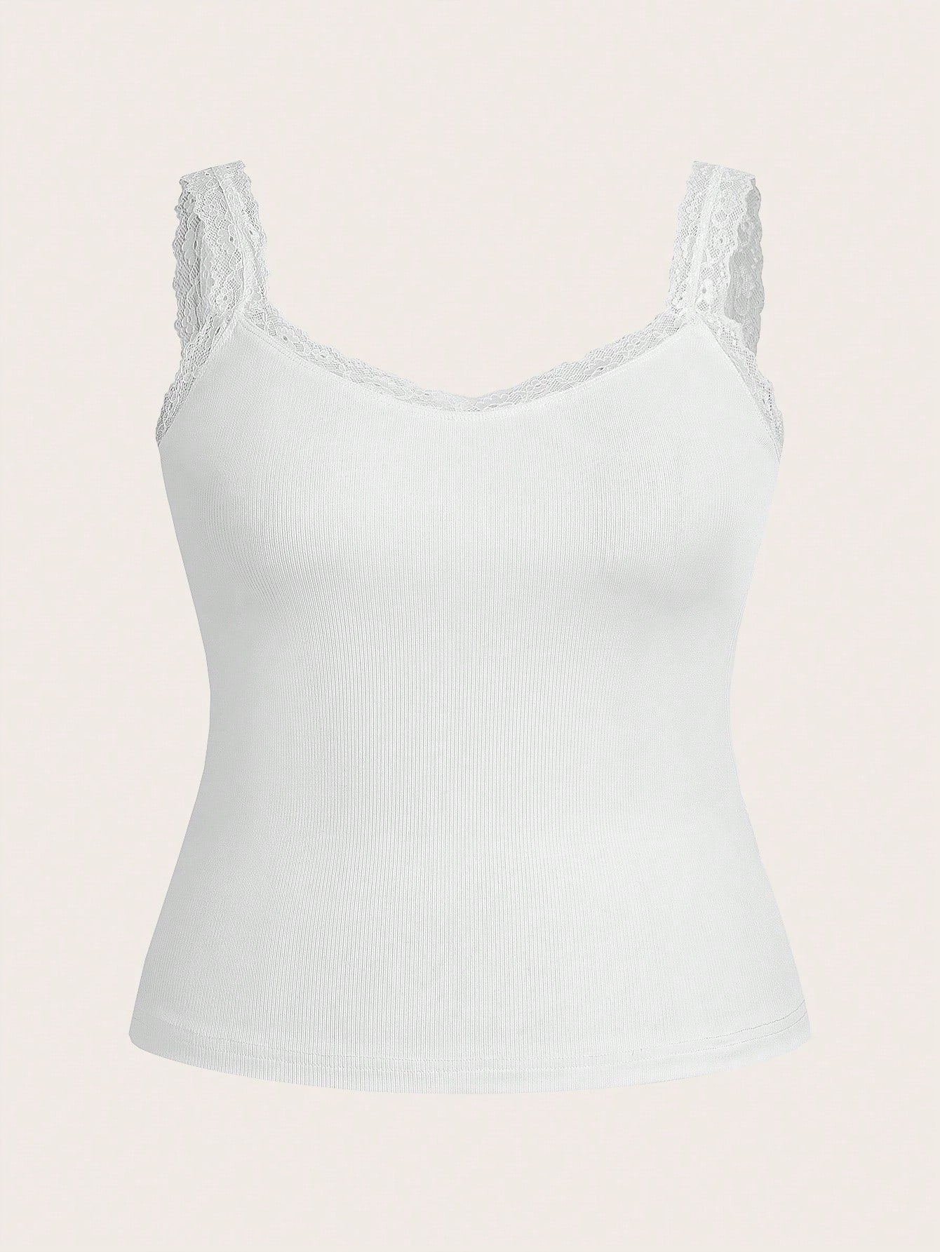 Essnce Plus Size Women's 3-Pieces Camisole Tops Elegant Business Casual Lace Splicing Suspenders Black White Grey Summer Commuting Lounge Office
