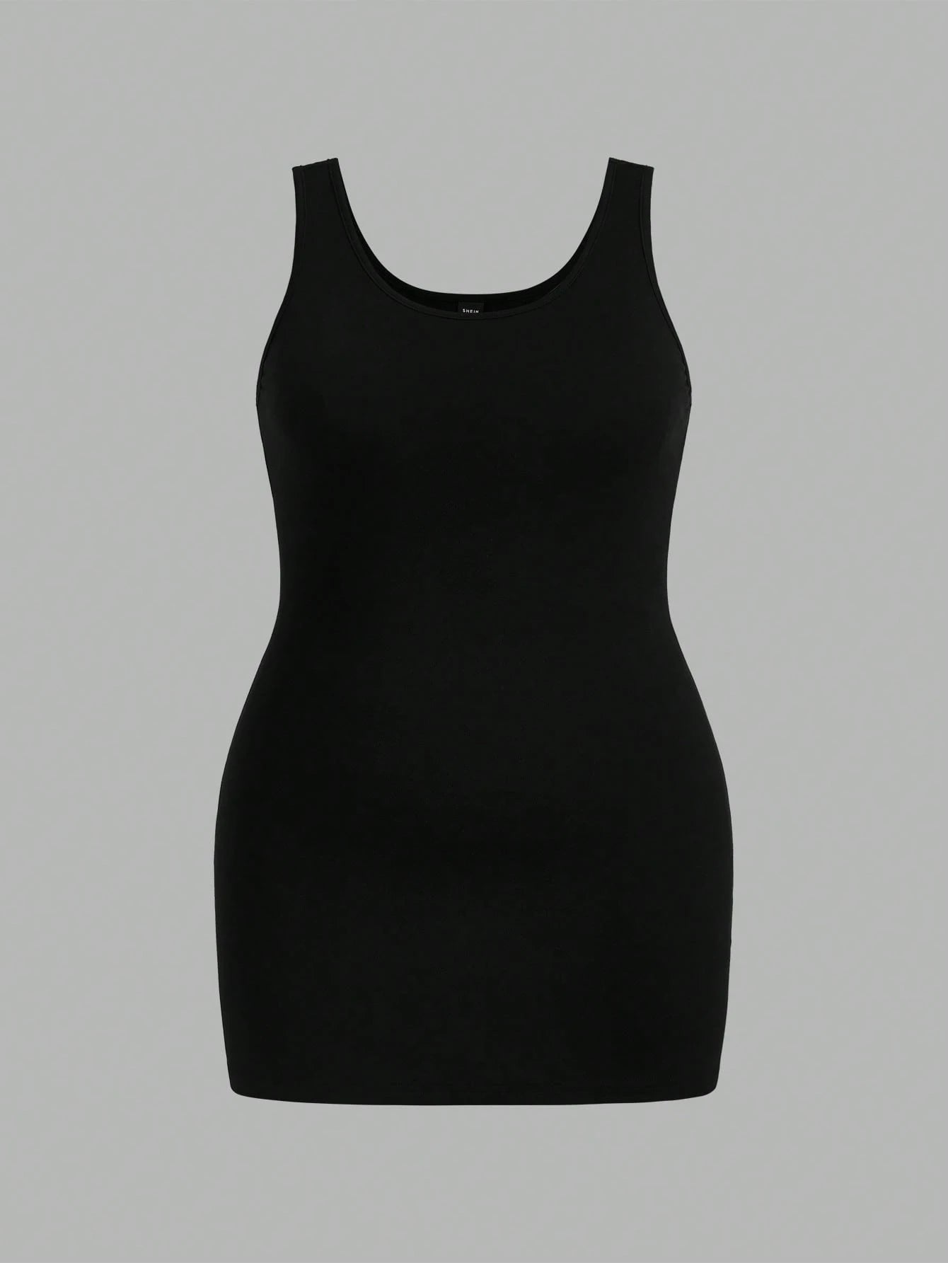 Essnce Plus Size Women's Solid Color Round Neck Casual Smart Casual Versatile Tank Top Back-To-School Black White Navy Blue Summer Date Night Office