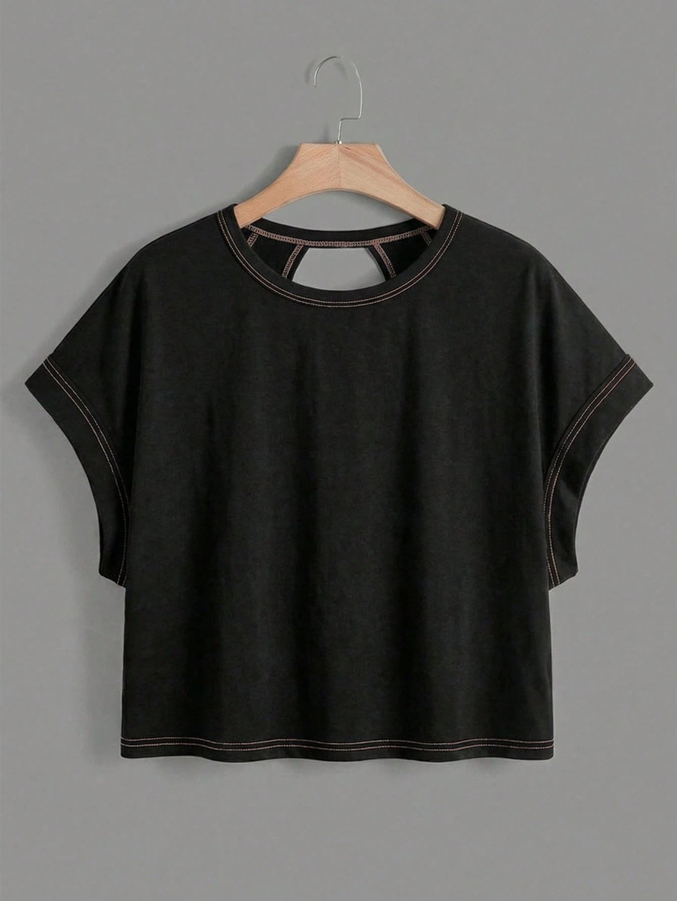 Essnce Women's Casual Round Neck Backless Asymmetrical Hem Loose Sleeveless T-Shirt, Suitable For Summer,Summer Top