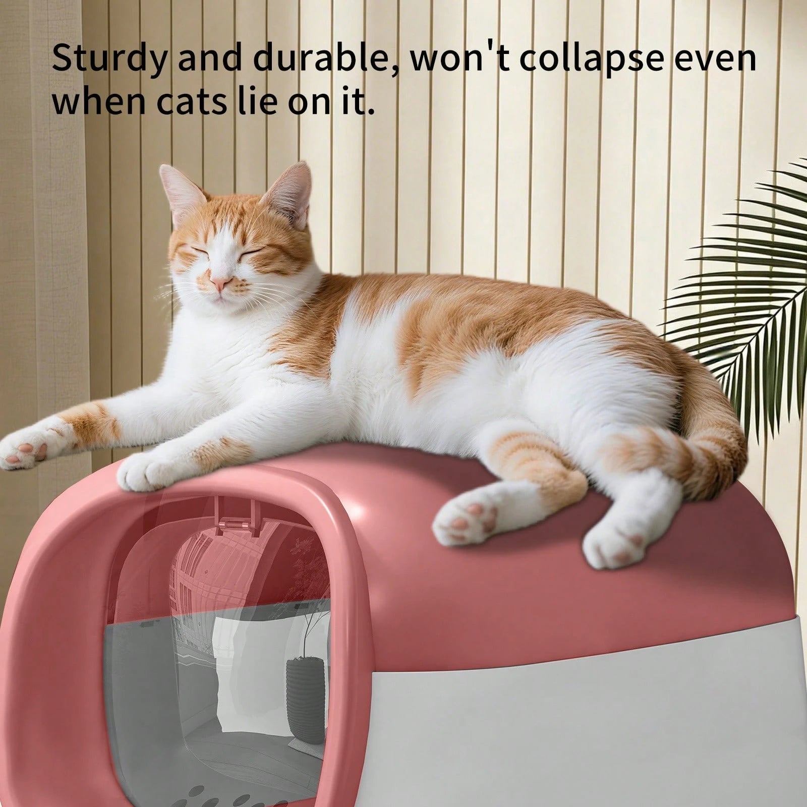 Extra Large Odor-Controlling Litter Box, Capacity Litter Box, PP Litter Box Easy To Clean And Assemble, Suitable For Cats Under 20 Pounds, Enclosed Cat Litter Box With Two-Way Swing Door, Hooded Kitt