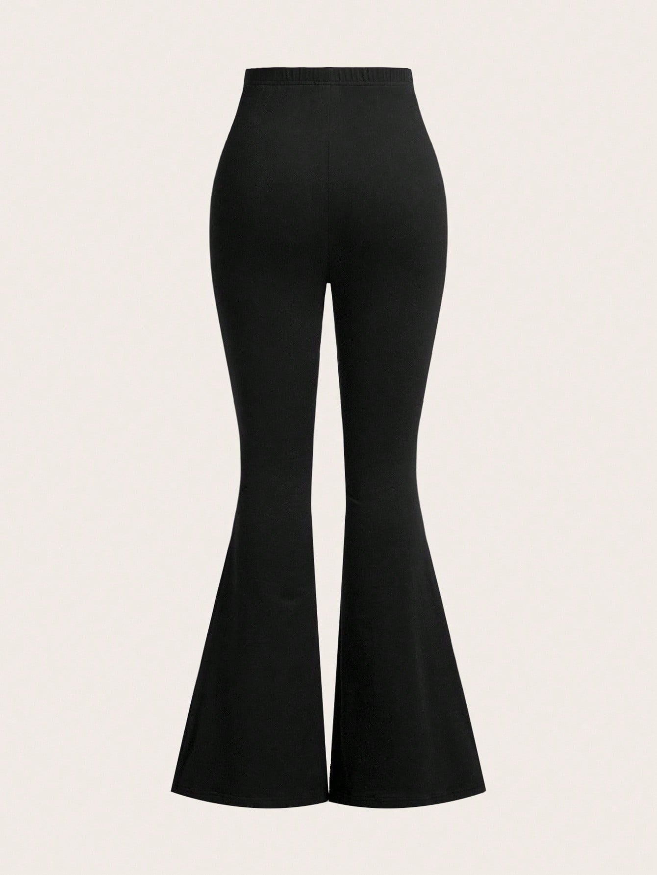 EZwear 3pcs Women High Waist Skinny Flare Leg Pants Set