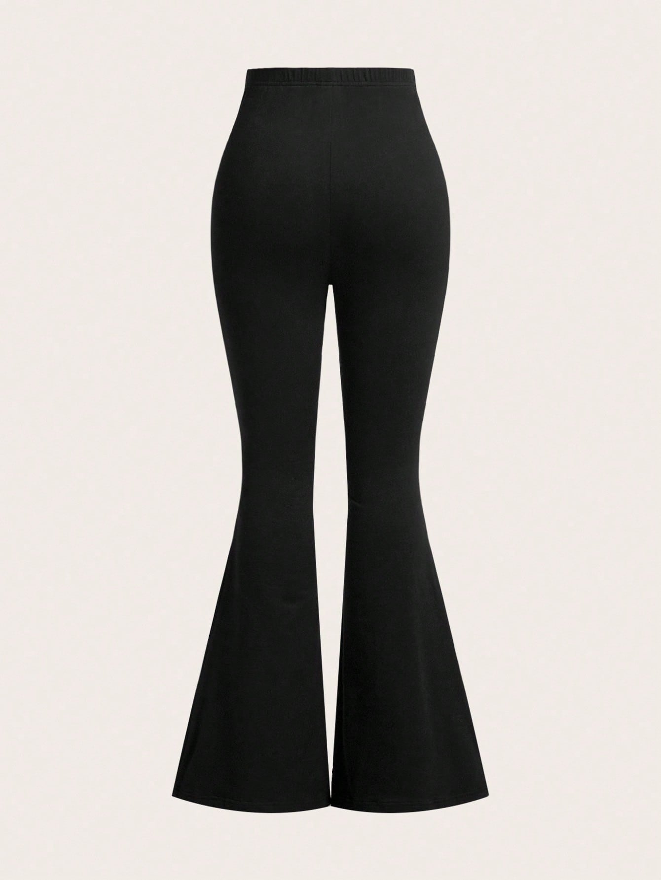 EZwear 3pcs Women High Waist Skinny Flare Leg Pants Set