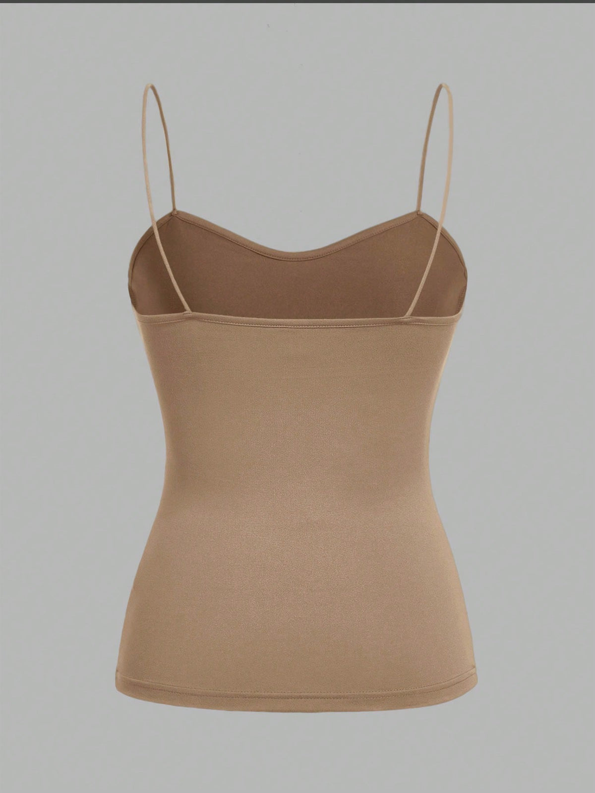 EZwear 4pcs/Set Black, Brown, Khaki, Apricot Cami Tops With Adjustable Spaghetti Straps, Tight-Fitting, Suitable For Spring & Summer Back To School