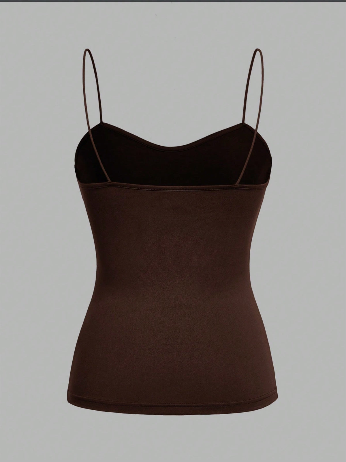 EZwear 4pcs/Set Black, Brown, Khaki, Apricot Cami Tops With Adjustable Spaghetti Straps, Tight-Fitting, Suitable For Spring & Summer Back To School