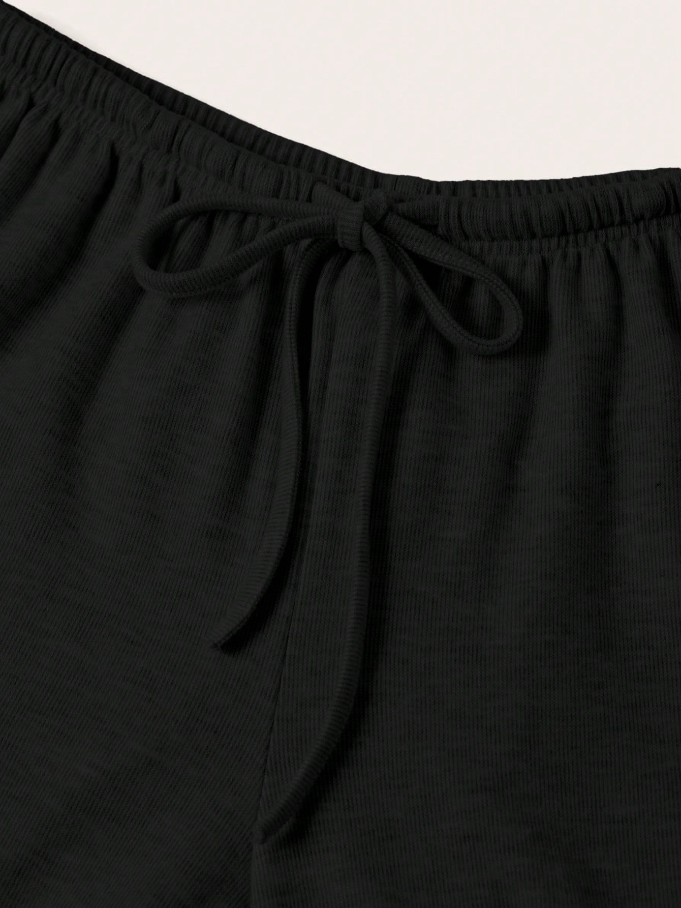 EZwear Two-Piece Set Lightweight Knitted Wide Leg Pants For Women, Two-Tone Color, Casual, Summer Outfits, Beach Holiday