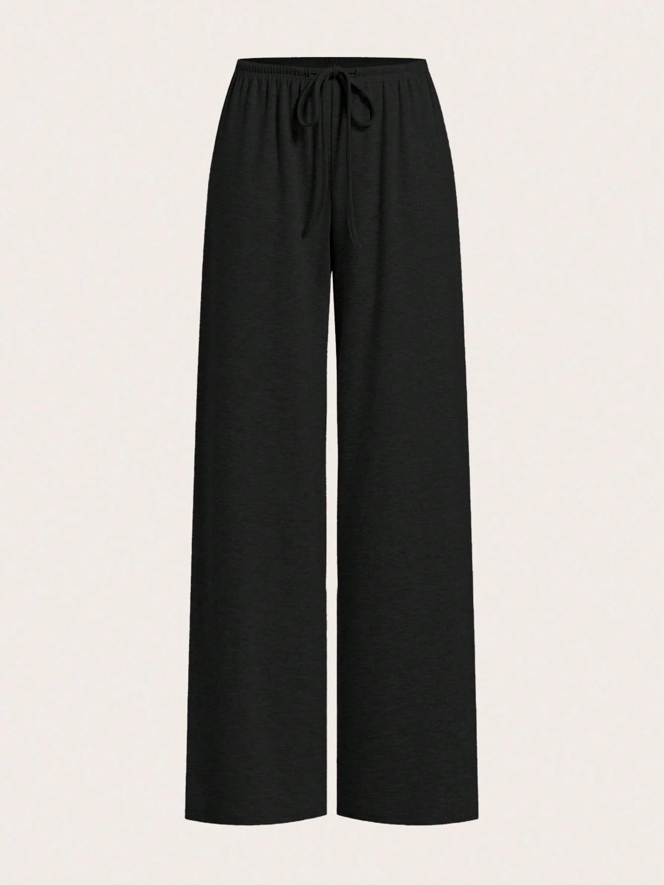 EZwear Two-Piece Set Lightweight Knitted Wide Leg Pants For Women, Two-Tone Color, Casual, Summer Outfits, Beach Holiday