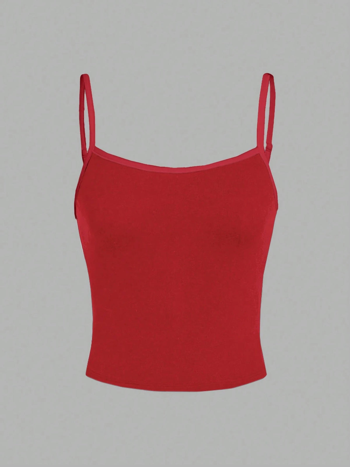 EZwear Women's Red Casual Sexy Spaghetti Strap Form-Fitting Tank Top, Suitable For Summer Back To School