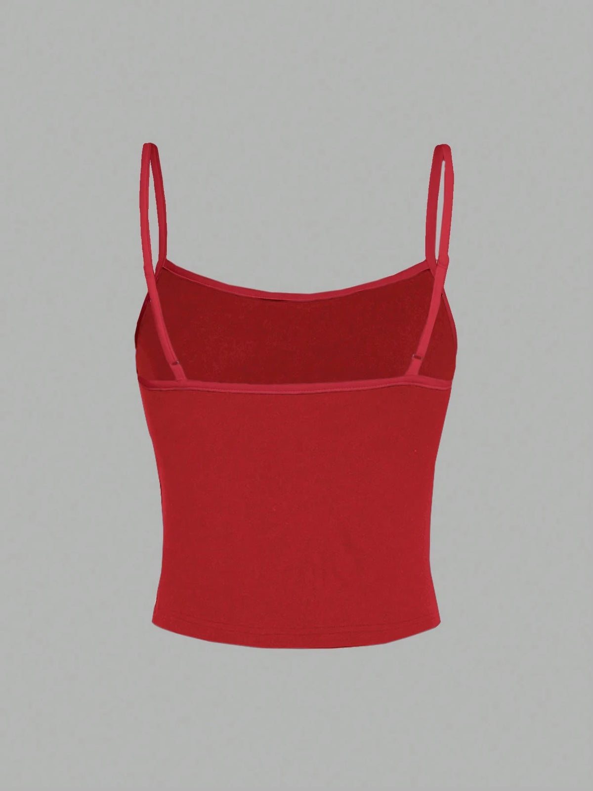 EZwear Women's Red Casual Sexy Spaghetti Strap Form-Fitting Tank Top, Suitable For Summer Back To School