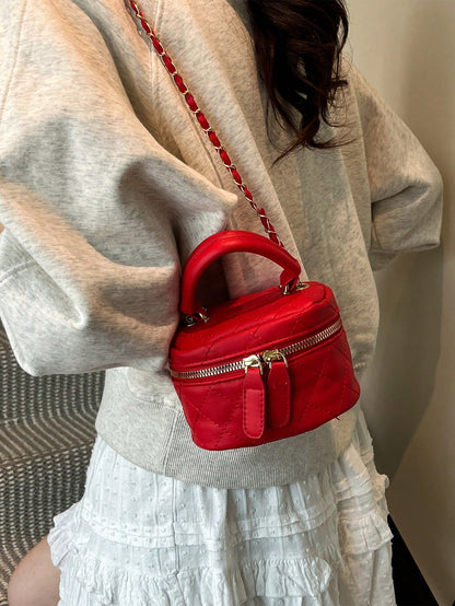 F.FAN.BAGS, Lightweight Mini Bag, Chain Bag, Quilted Diamond Bag, Handbag, Bucket Bag, Very Suitable For Teenage Girls, College Students And White-Collar Professionals, Very Suitable For Office, Colle