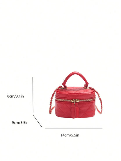 F.FAN.BAGS, Lightweight Mini Bag, Chain Bag, Quilted Diamond Bag, Handbag, Bucket Bag, Very Suitable For Teenage Girls, College Students And White-Collar Professionals, Very Suitable For Office, Colle