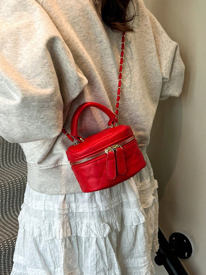 F.FAN.BAGS, Lightweight Mini Bag, Chain Bag, Quilted Diamond Bag, Handbag, Bucket Bag, Very Suitable For Teenage Girls, College Students And White-Collar Professionals, Very Suitable For Office, Colle