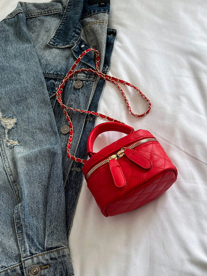 F.FAN.BAGS, Lightweight Mini Bag, Chain Bag, Quilted Diamond Bag, Handbag, Bucket Bag, Very Suitable For Teenage Girls, College Students And White-Collar Professionals, Very Suitable For Office, Colle