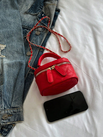 F.FAN.BAGS, Lightweight Mini Bag, Chain Bag, Quilted Diamond Bag, Handbag, Bucket Bag, Very Suitable For Teenage Girls, College Students And White-Collar Professionals, Very Suitable For Office, Colle