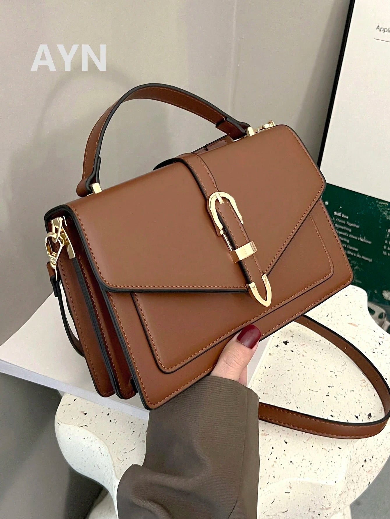 Fashion Decorative Flap Square Handbag Crossbody Bag For Women