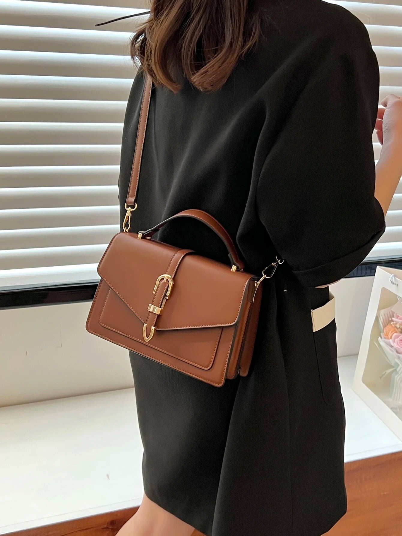 Fashion Decorative Flap Square Handbag Crossbody Bag For Women