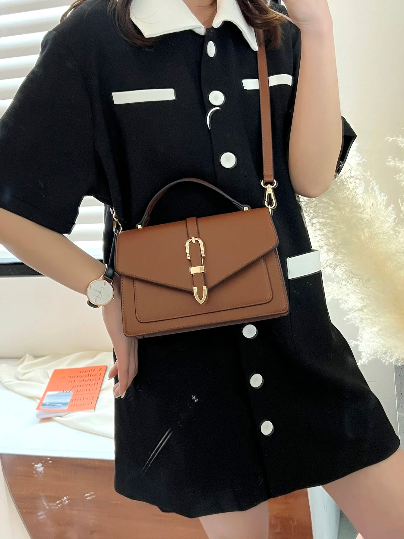 Fashion Decorative Flap Square Handbag Crossbody Bag For Women