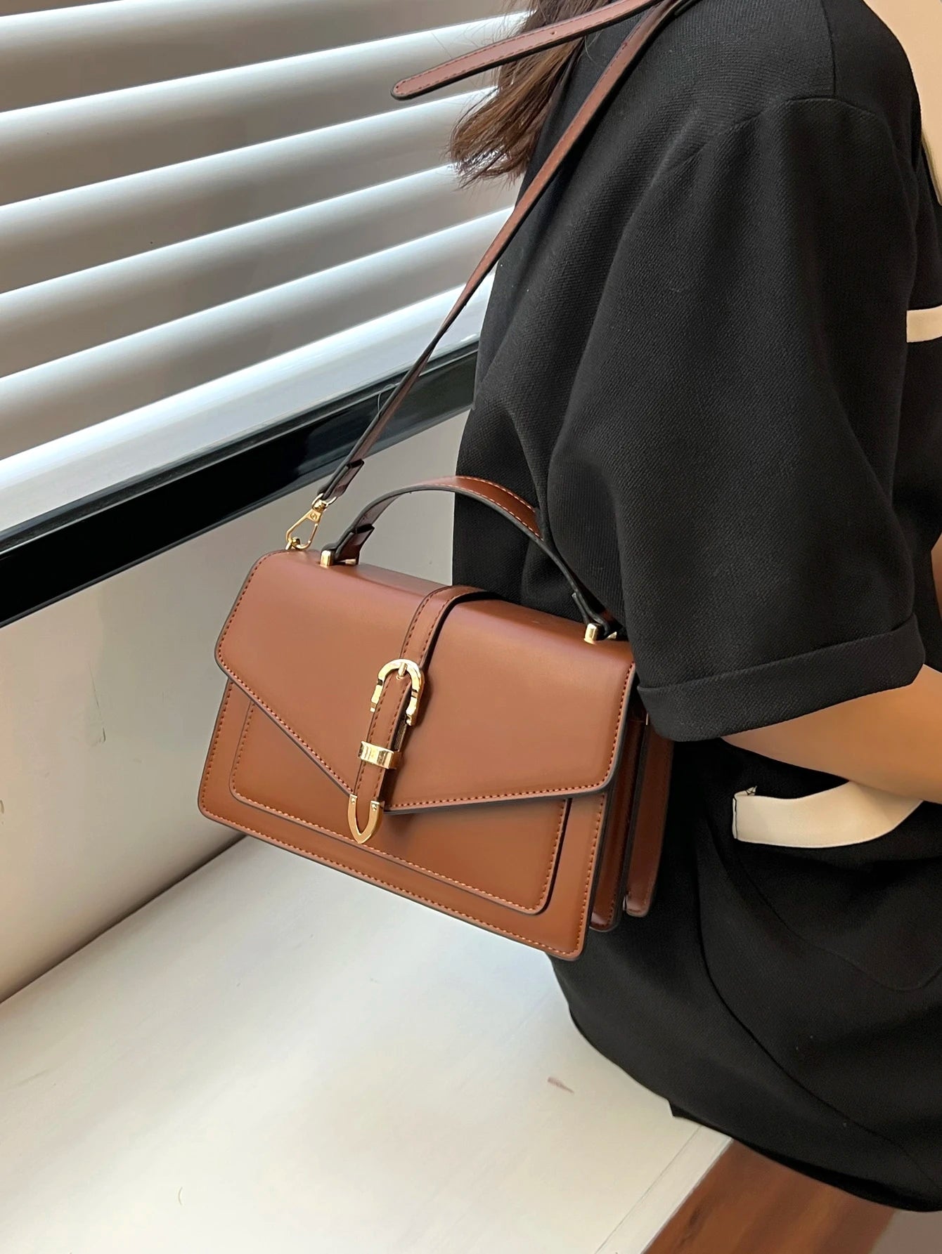 Fashion Decorative Flap Square Handbag Crossbody Bag For Women