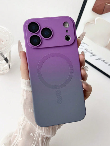 Fashion Gradient Silicone Multicolor Matte Magnetic Phone Case Compatible With IPhone 17 PRO MAX 17 PRO 17 Air 17 16 15 14 13 12 11 Pro Max Plus 16E Christmas Gift Winter Gift
