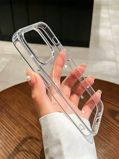 Fashionable Minimalist Transparent TPU Phone Case Suitable For IPhone 17/17 Pro/17 Pro Max/16/16 Pro/16 Pro Max/15/15 Pro/15 Pro Max/14/14 Pro/14 Pro Max/13/12/11, Waterproof, Shockproof, Scratch-Resi