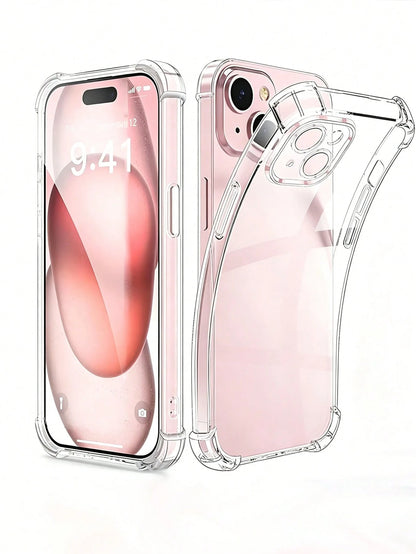 Fashionable Minimalist Transparent TPU Phone Case Suitable For IPhone 17/17 Pro/17 Pro Max/16/16 Pro/16 Pro Max/15/15 Pro/15 Pro Max/14/14 Pro/14 Pro Max/13/12/11, Waterproof, Shockproof, Scratch-Resi