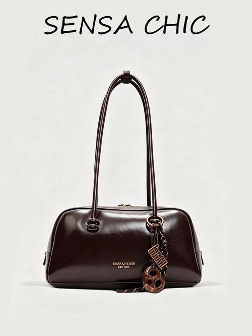 Fashionable Shoulder Bag For Women, Chic Structured Shoulder Purse With Soft Texture And Spacious Interior For Office, Dates, Travel And Everyday Wear
