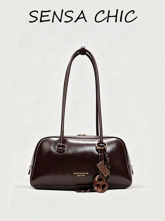 Fashionable Shoulder Bag For Women, Chic Structured Shoulder Purse With Soft Texture And Spacious Interior For Office, Dates, Travel And Everyday Wear