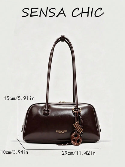 Fashionable Shoulder Bag For Women, Chic Structured Shoulder Purse With Soft Texture And Spacious Interior For Office, Dates, Travel And Everyday Wear
