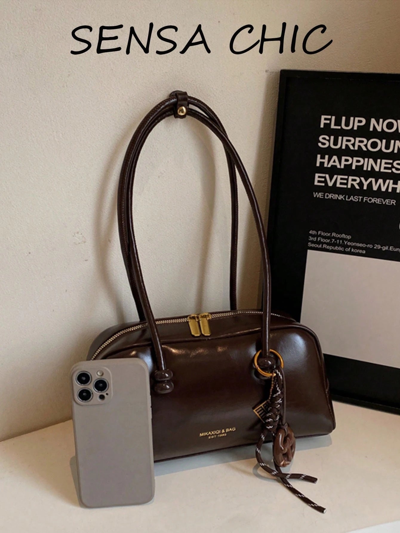 Fashionable Shoulder Bag For Women, Chic Structured Shoulder Purse With Soft Texture And Spacious Interior For Office, Dates, Travel And Everyday Wear