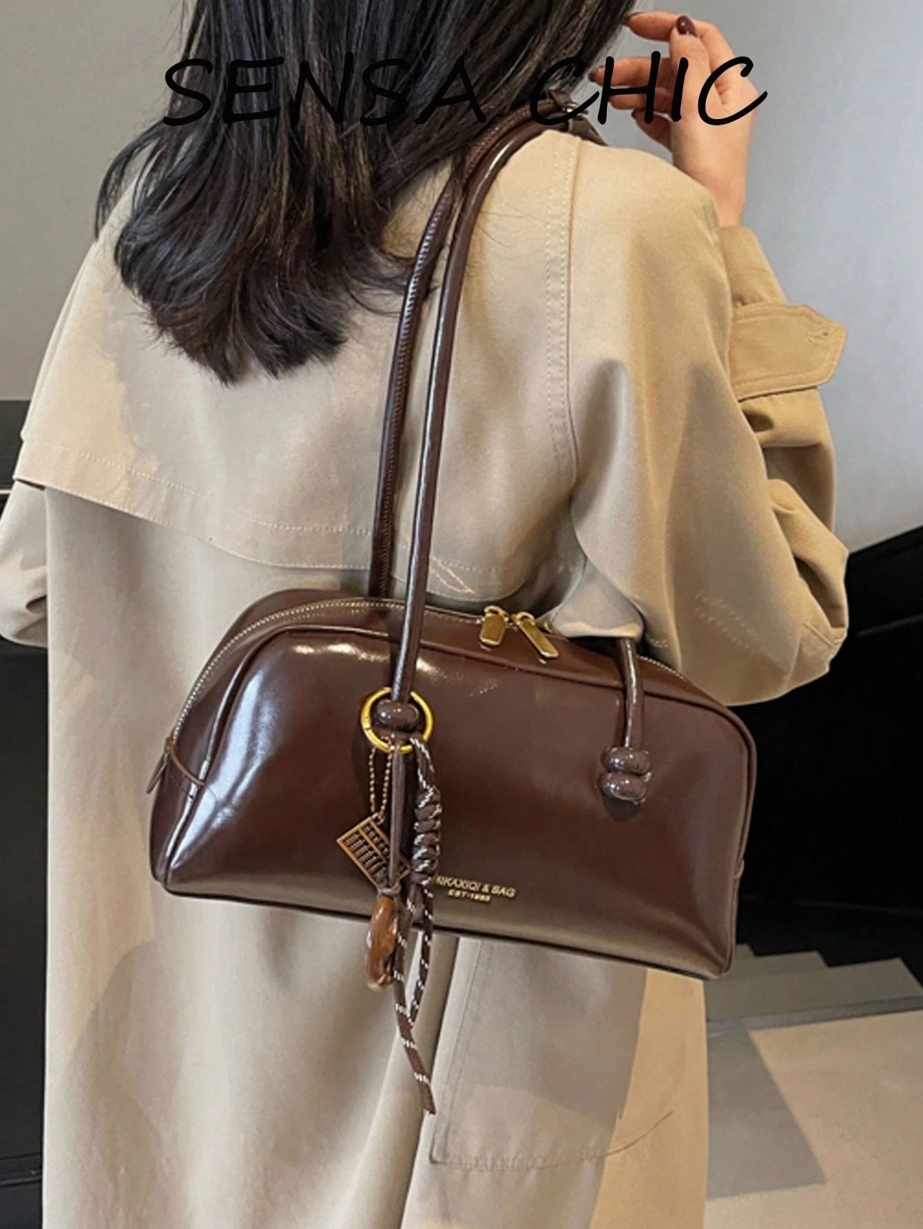Fashionable Shoulder Bag For Women, Chic Structured Shoulder Purse With Soft Texture And Spacious Interior For Office, Dates, Travel And Everyday Wear