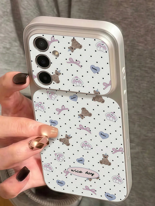 Fashionable Star Polka Dot Bow Heart Animal Pattern Spray-Painted TPU Full Coverage Phone Case Compatible With Apple 17 Pro Max/16 Pro Max/15 Pro Max/14 Pro Max/13 Pro Max/12 Pro Max/11 Pro Max/Galaxy