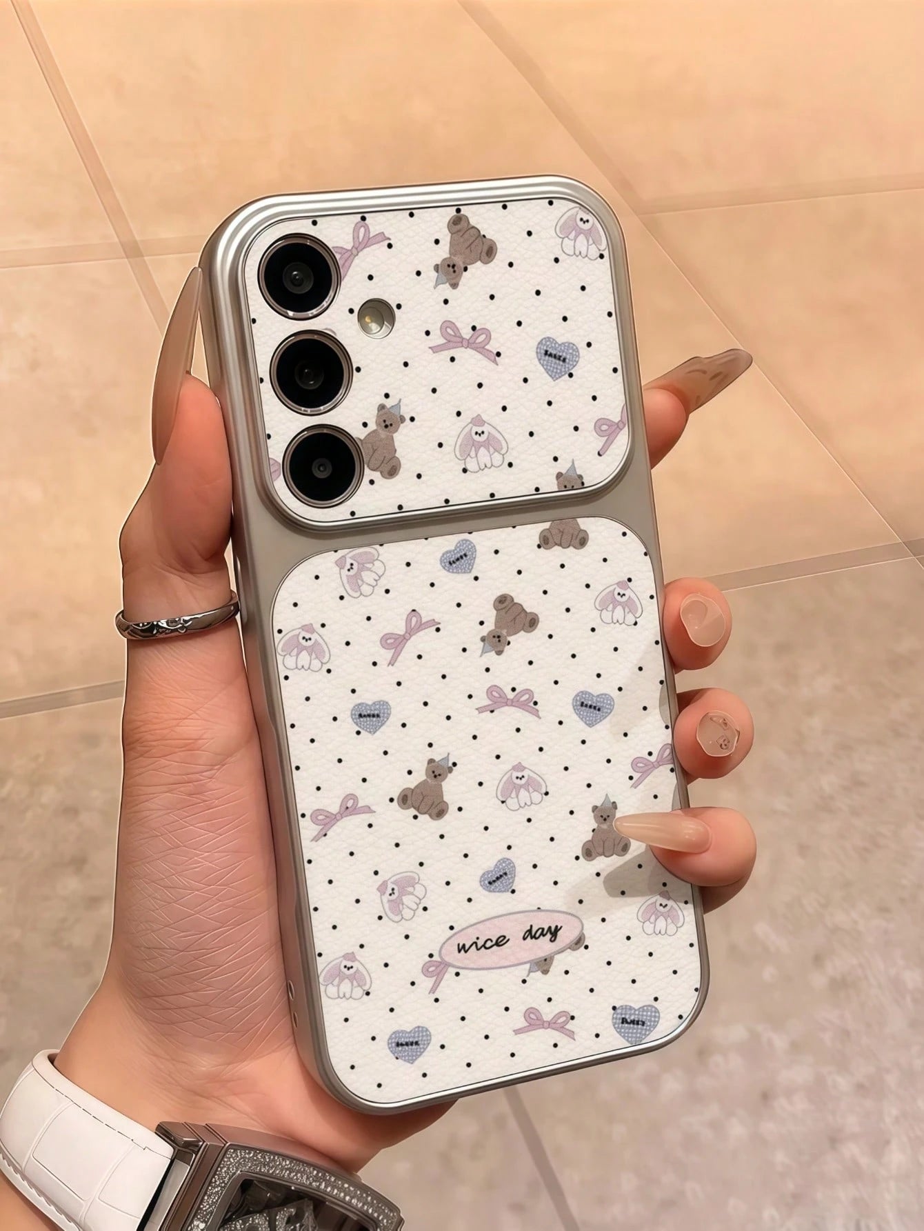 Fashionable Star Polka Dot Bow Heart Animal Pattern Spray-Painted TPU Full Coverage Phone Case Compatible With Apple 17 Pro Max/16 Pro Max/15 Pro Max/14 Pro Max/13 Pro Max/12 Pro Max/11 Pro Max/Galaxy