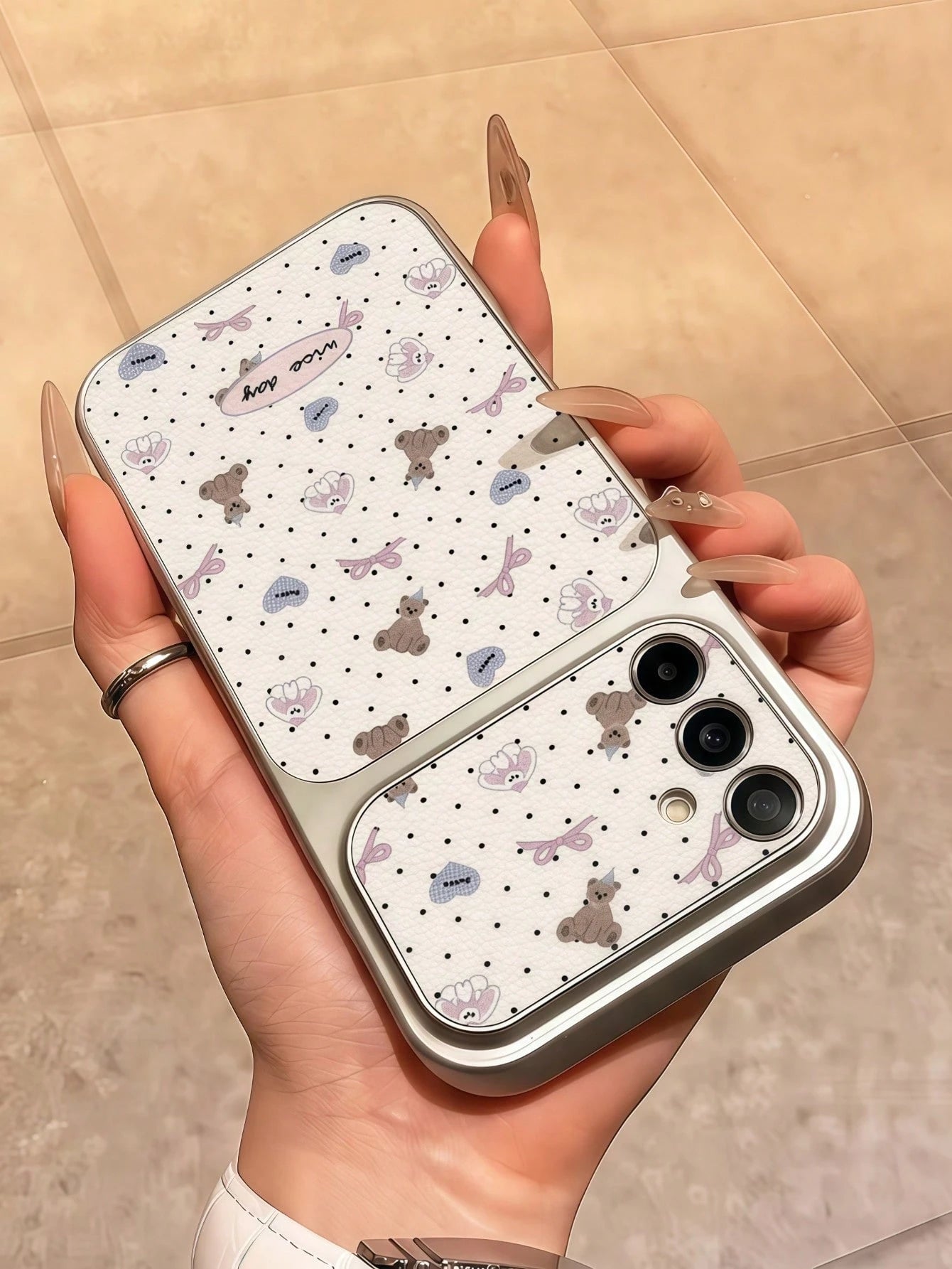Fashionable Star Polka Dot Bow Heart Animal Pattern Spray-Painted TPU Full Coverage Phone Case Compatible With Apple 17 Pro Max/16 Pro Max/15 Pro Max/14 Pro Max/13 Pro Max/12 Pro Max/11 Pro Max/Galaxy