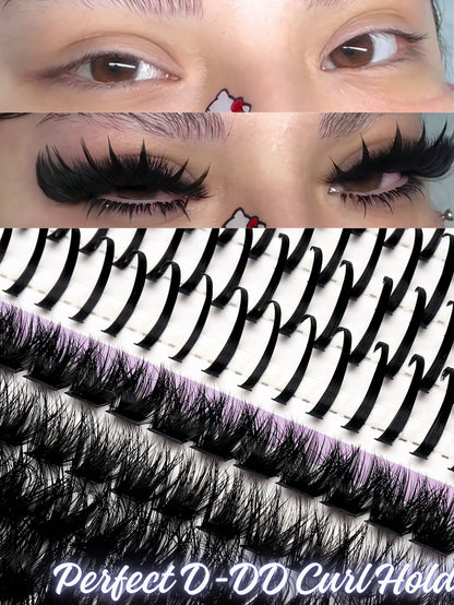 Fengxiu Eyelash LUXE 07-Party-Lashbook 512pcs Large Capacity Eyelash Book 8D Super Fluffy Soft Comfortable High-Quality DIY Eyelash Clusters Russian Lash Extensions Lash Individuals 3D Volume Eyelash